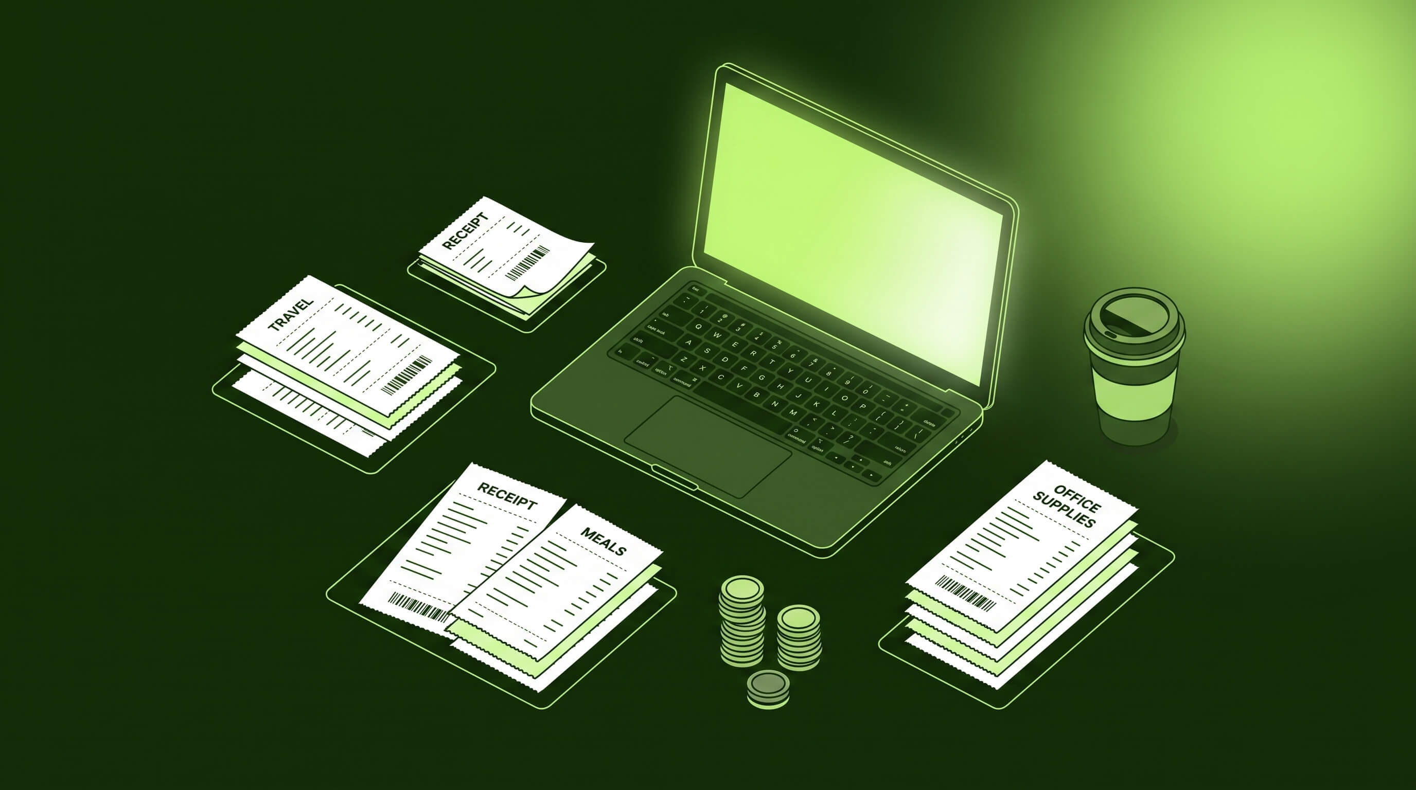 Business expenses sorted into categories